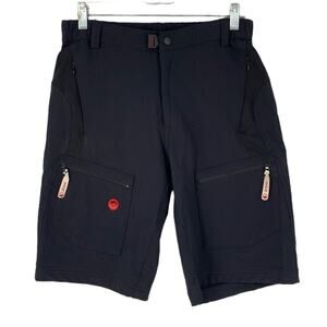 Zoic Mens Padded Bicycle Shorts Stretch Pockets Black Small Cycling